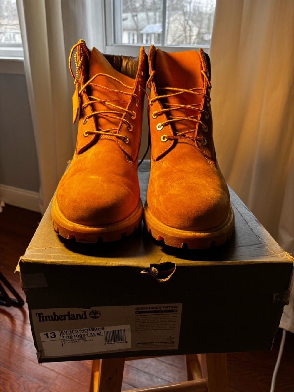 Timberland Men's Wheat/Tan Iconic Lace-Up Work Boots